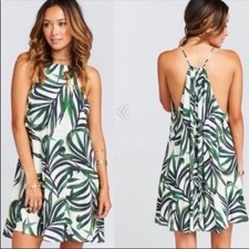 Show Me Your Mumu Tropical Palm Print Byron Dress, Size Small