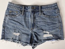 Universal Thread Women s Size 4/27R Jean Shorts Denim Blue High Rise Shortie