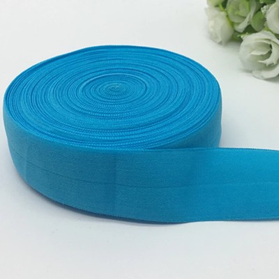 Elastic Band Multicolor Fold Over Spandex Elastic Ribbon Lace 5yards/Lot 25mm