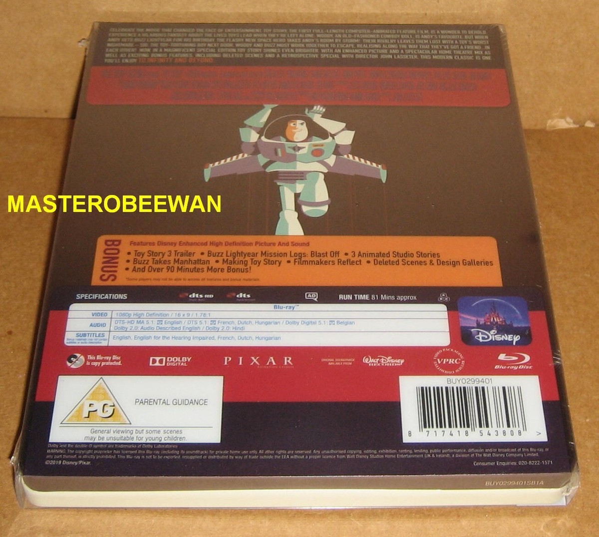 Disney Toy Story Zavvi Exclusive SteelBook Mondo X Series #36 New