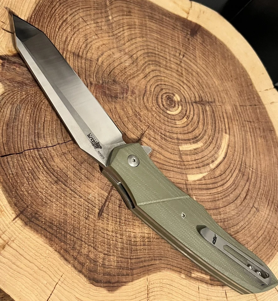 PATRIOT BLADEWERX WOLFE DESIGN, LINER LOCK 970 AMBASSADOR S35VN Blade G10 Handle - Image 2 of 4