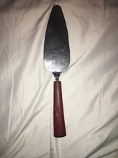 Vintage Cake Pie Server Stainless Steel Knife Royal Brand w/Brown Handle