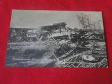 Vintage Real Photo Postcard RPPC Airplane German Air Disaster                H11