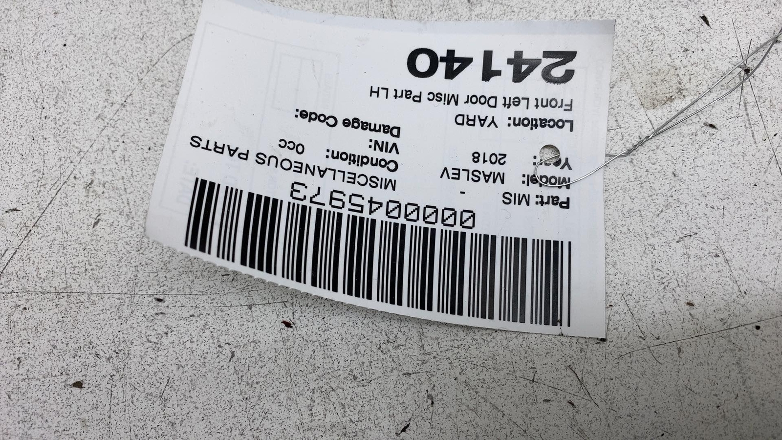 ⭕ 17-20 Maserati Levante Front Left Door Wiring Harness Cable Wire 06700323870