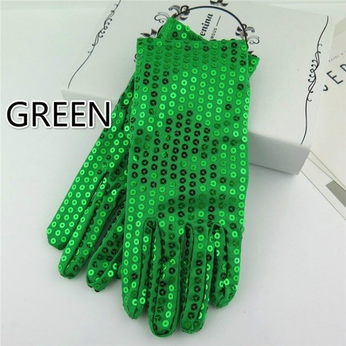 Lady Men Sequin Gloves Mittens Glitter Shiny Spark Dance Show Jazz Costume Decor - Picture 14 of 17
