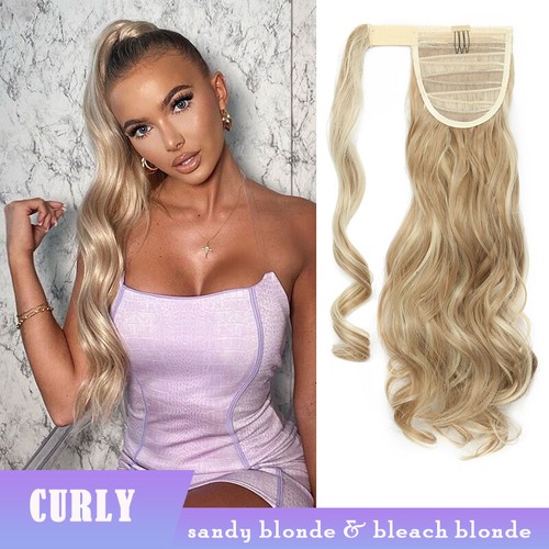 Thick Wavy Clip-in Ponytail Hair Extensions Real Soft Natural As Human Pony Tail - Picture 107 of 142