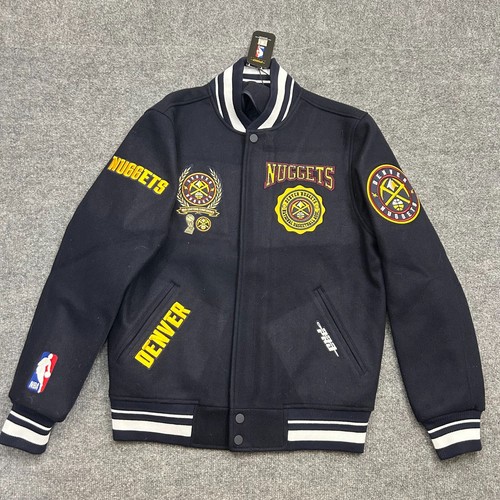 Denver Nuggets Varsity Jacket Pro Standard NBA Small Navy Wool Blend **