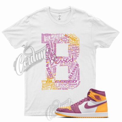 BLESSED T Shirt J1 for 1 High Brotherhood University Gold Light Bordeaux Mid