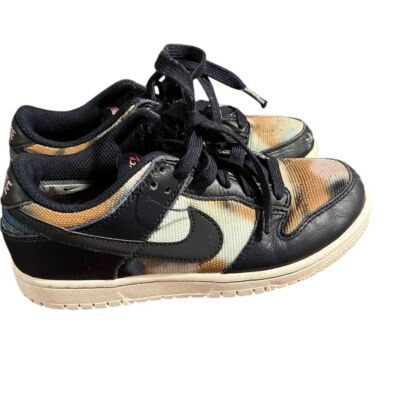 Nike Dunk Low SE (PS) Graffiti Obsidian White Youth Size 2Y