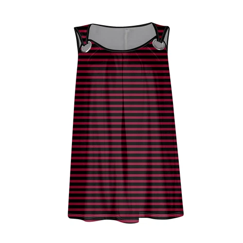 Summer Womens Tank Tops Casual Flowy Ladies Sleeveless Pleated Striped Tunics - Bild 16 von 24