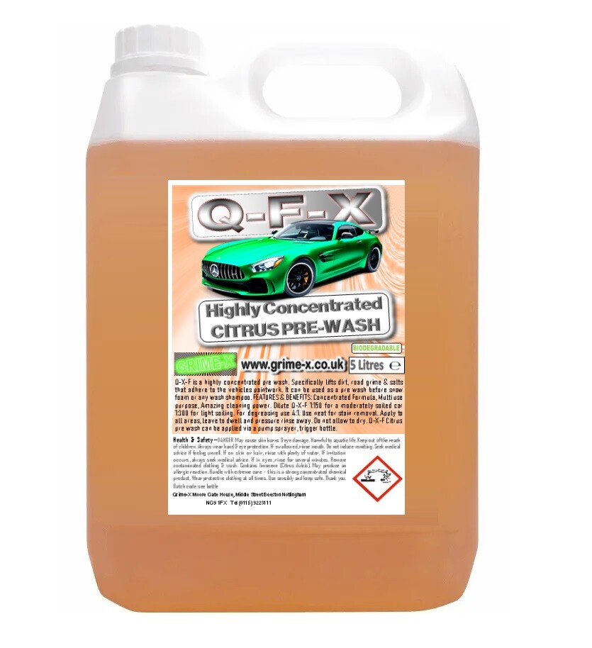 Citrus Car Pre Wash 5 / 10 Litre QXF Contactless Cleaner Concentrate ...