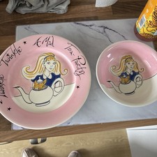 Whittard of Chelsea Alice in Wonderland Tea Party Plate And Bowl Set 2006