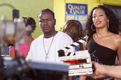 Trick Daddy on set while filming his new video for 'I'm a Thug' in- Old Photo 15
