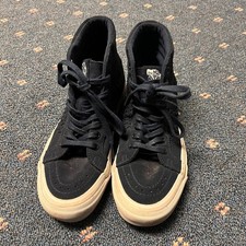 Vans Sk8 Hi Top Sneakers Mens 6.5 Womens 8 Worlds 1 Skate Shoes Navy Blue Logo