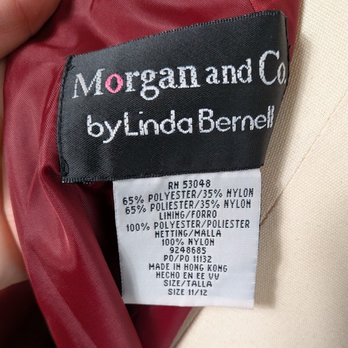 Vintage Morgan Co Prom Dress Maxi Gown 12 Red 90s Y2K Goth Bead Ball Tie Back - Picture 12 of 15