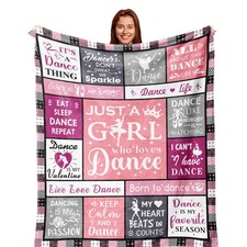 60x50 Inch Dance Recital Gifts Girls Blanket Dancer Ballet Competition Must
