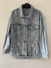Shein Women's Oversized Jeans Jacket, Light Blue, Size M, Excellent Condition