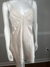 Vintage Secret Treasures M blush Fairycore satin Chemise Gown Lingerie Y2K 90s