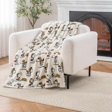 Peanuts  Velvetloft  Cute Character Snoopy Plush Throw Blanket,The Flying Ace,Th