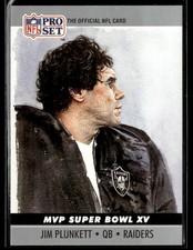 1990 Pro Set #15 Jim Plunkett Super Bowl MVP Collectibles Football Card 2601C