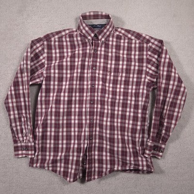 Wrangler George Strait Shirt Mens XL Red Plaid Button Down Long Sleeve Cowboy