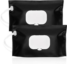 2 Pack Baby Wipe Dispenser, Reusable Portable Travel Wipe Holder  Light Wet