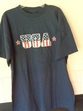 STARS AND STRIPES USA 100% COTTON MEN’S TEE SHIRT SIZE XL MADE IN U.S.A. NEW