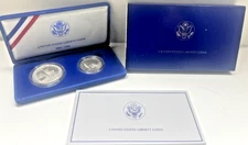 1986 S Silver Dollar and Clad Half Dollar Proof US Liberty Coins