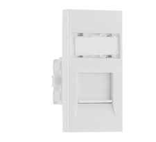 BG EMRJ45C6W | White | 1 Module Euro Module IDC Cat6 RJ45 Data Outlet