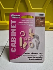 Prime-Line Bright Brass Gold Steel Cabinet/Drawer Lock