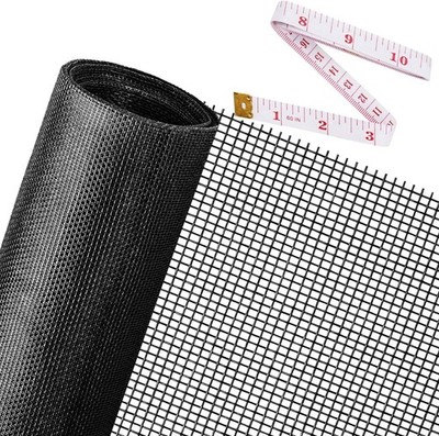 Replacement Window Screen Mesh 48x118 Durable Fiberglass DIY Repair Kit Black*
