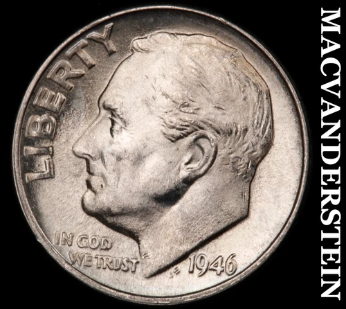1946-D Silver Roosevelt Dime-Choice Gem Brilliant Unc Lustrous No Reserve #i4510