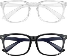 Blue Light Blocking Glasses, 2 Pack Blue Light Glasses Men, Blue Light Glasse...