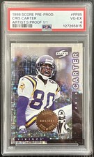 1998 Score PP Artist's Proof #85 Cris Carter 1/1 (true one of one) PSA 4