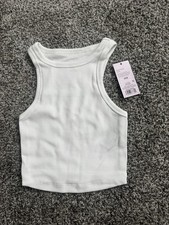 Wild Fable Woman s Tank Top ,Cami Cropped, White , XXS, New