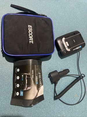 Escort Max 360 Radar Detector GPS QKLM6 Car Vehicle 12VDC Negative Ground - Rare
