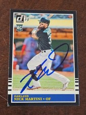 2019 Donruss NICK MARTINI A's In-Person Signed AUTO Autographed