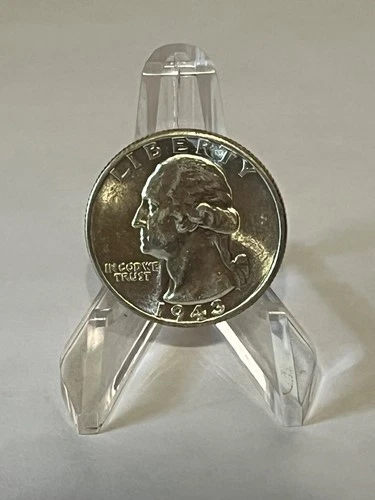 1943 (P) Washington Quarter 90% Silver AU ++ US Coin HIGHER GRADE # HB12