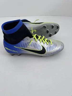 Nike Mercurial Victory 6 DF FG Silver Blue Football Soccer Cleats