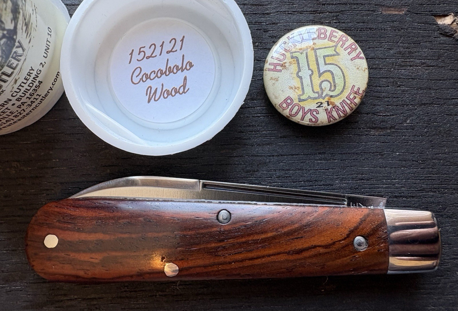 Great Eastern Cutlery 15 Tidioute Cocobolo Huckleberry Boys Knife 152125 GEC