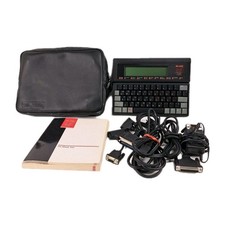 Vintage Laser PC4 Portable Computer Handheld PDA Case With Cables And Manual