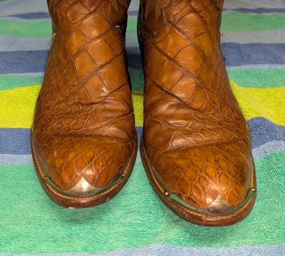 Vintage Justin Alligator Belly Boots 10.5 D