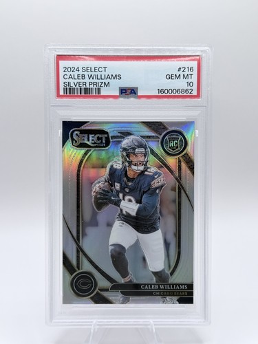 2024 Panini Select Caleb Williams Silver Prizm PSA 10 #216 RC SP Bears