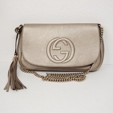GUCCI Soho Leather Shoulder Bag 468-092625