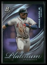 2019 Bowman Platinum #PP-20 Ronald Acuña Jr. Platinum Presence Purple #/250
