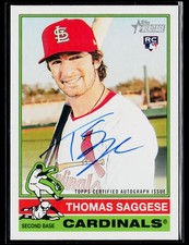 Thomas Saggese 2025 Topps Heritage ROA-TS Real One Autograph Cardinals