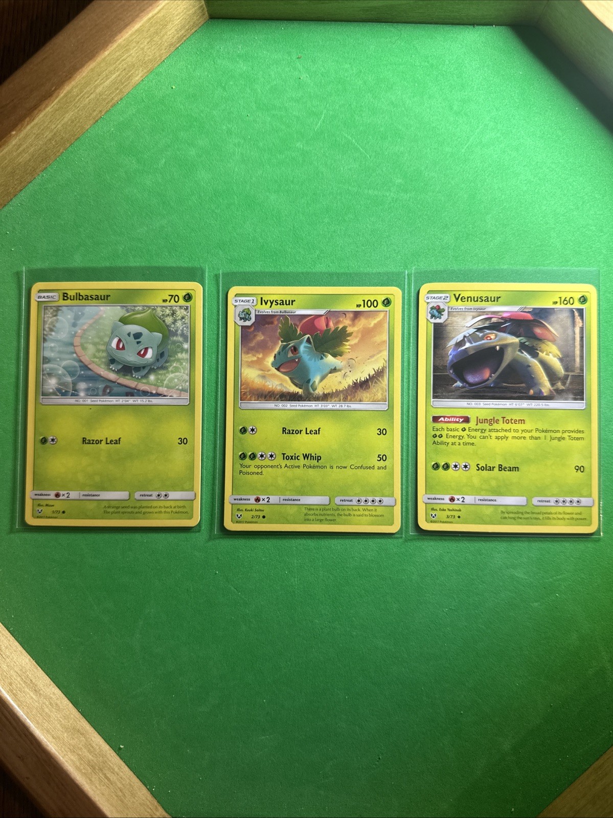 Pokemon Bulbasaur Evolution Line 1/73 2/73 3/73 Shining Legends NM Set