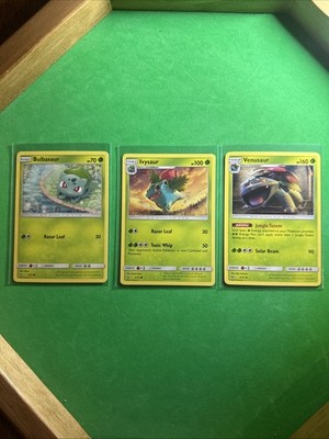 Pokemon Bulbasaur Evolution Line 1/73 2/73 3/73 Shining Legends NM Set