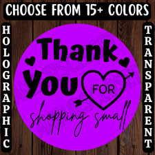 40 THANK YOU STICKERS 2" ROUND LABELS SEALS SMALL BUSINESS SCRATCH RESISTANT