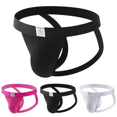 Athletische Herren gewebte Mesh Tangas G String Ausbuchtung Beutel atmungsaktiv